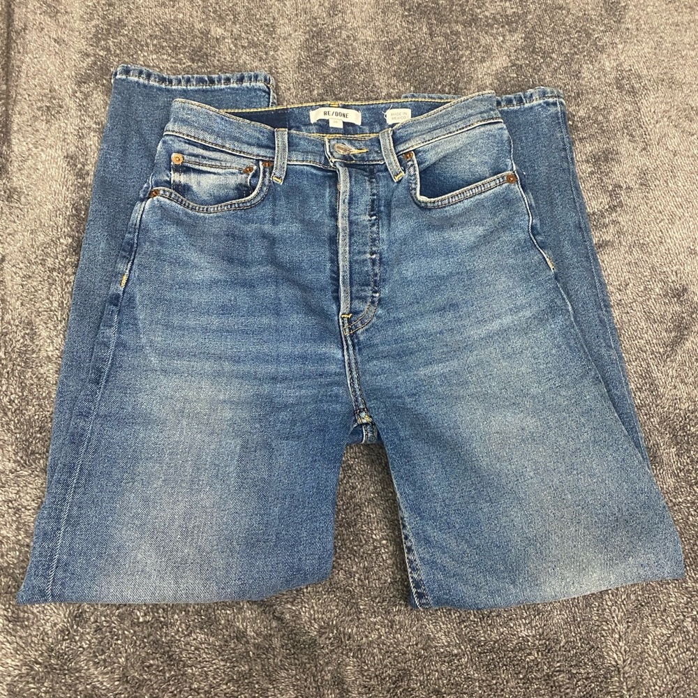 Re/Done 70’s Ultra high rise Stove pipe Jeans size 26